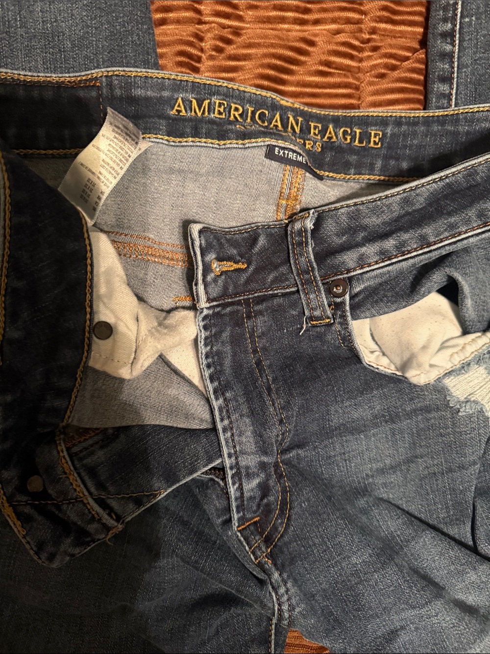 American Eagle Outfitters Men’s Dark Blue Relaxed Jeans